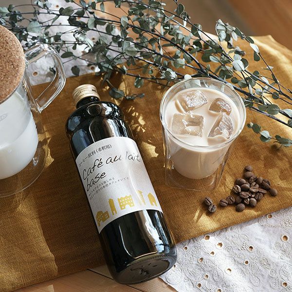 辻本珈琲謹製　カフェオレベース【加糖】600ml×6本Cafe au lait base カフェオレの素リキッドコーヒーてんさい糖使用 自家焙煎豆乳オレ かき氷シロップにも業務用 大容量まとめ買い・ストックにおすすめ(l)【せっかくグルメで紹介されました！】 | TSUJIMOTOcoffee