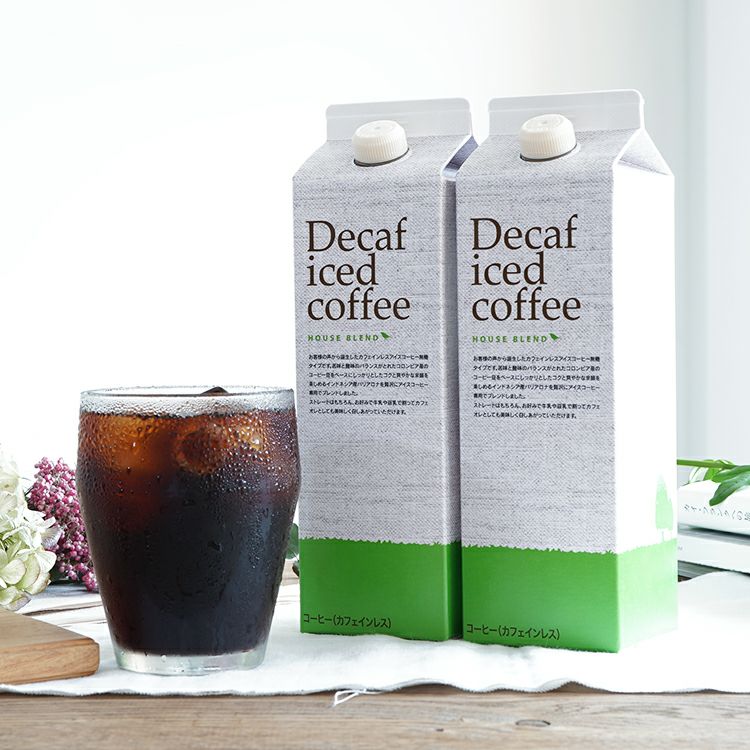 デカフェ アイスコーヒーハウスブレンド 1,000ml [無糖] 6本セット