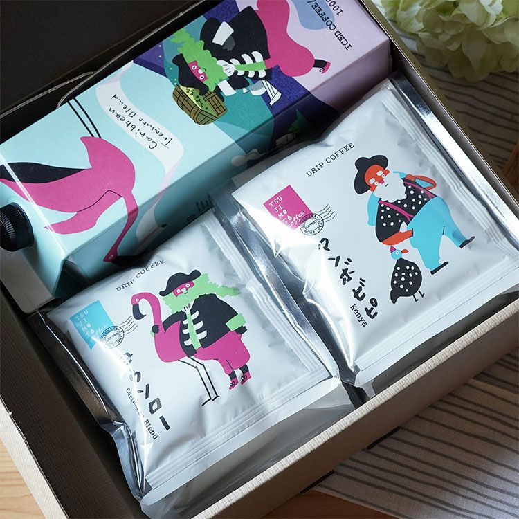 バレンタインにひげおじさんと羽ばたく鳥の宝探しギフトセットアイス