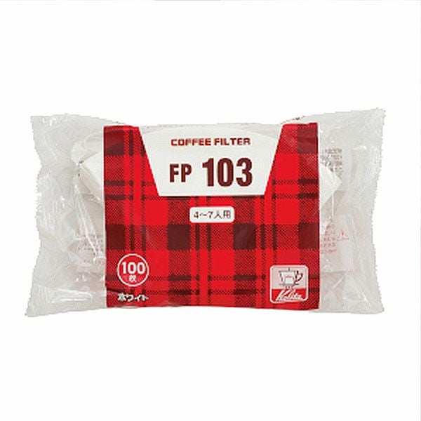 コーヒーフィルター カリタ FP103 ＜4~7人用＞濾紙 ホワイト 100枚入り