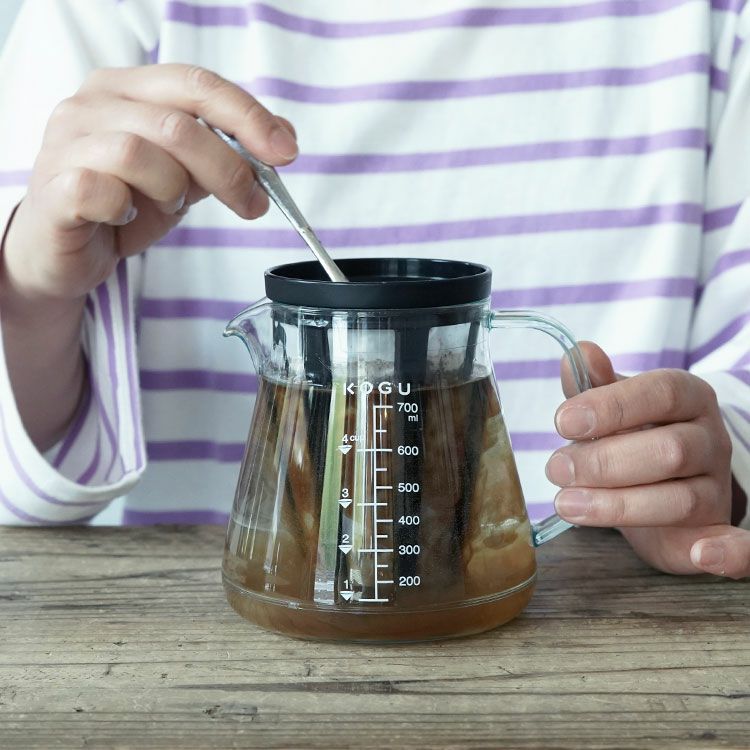 KOGU 珈琲考具割れにくいサーバー 水出しフィルター付き計量スプーン