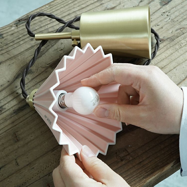 ORIGAMI ドリッパー ペンダントランプ美濃焼 磁器製オリガミランプ