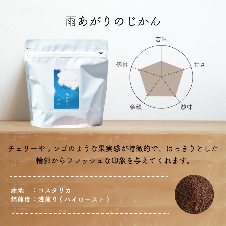 季節限定・浅煎り】スペシャルティコーヒー豆・粉第41弾 雨あがりのじ