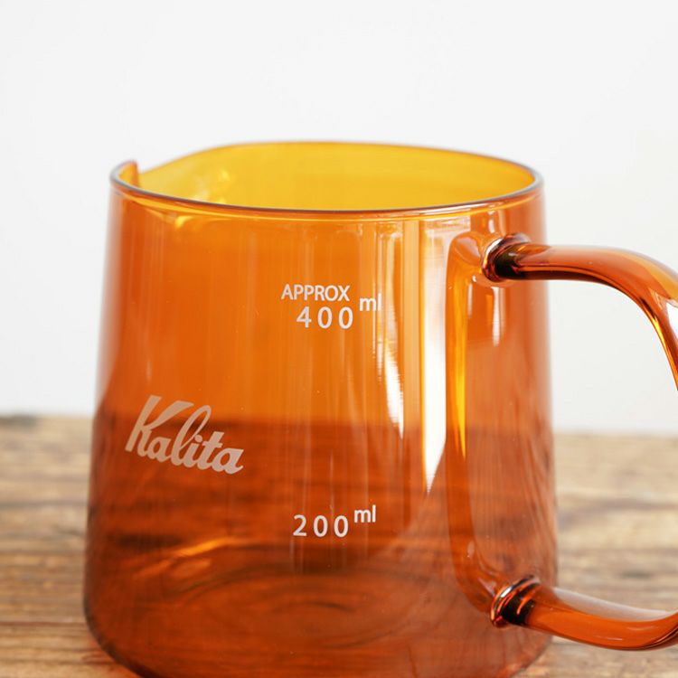 数量限定】Kalita Jug400 アンバー（1～2杯用）コーヒーサーバー