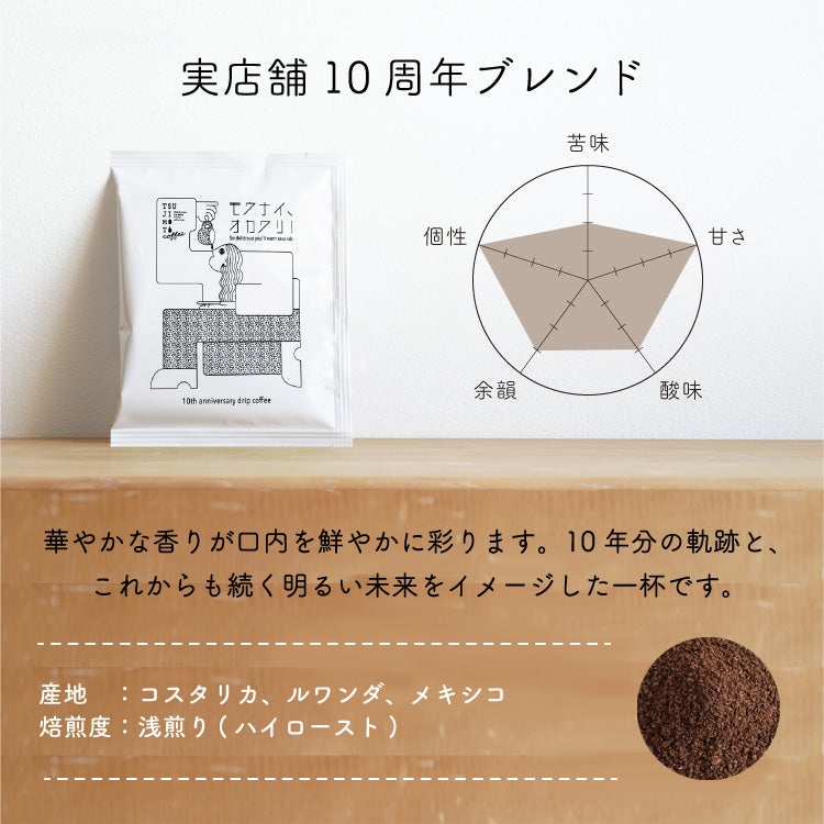 辻本珈琲 創業23周年記念！ドリップコーヒー 5種50杯セット